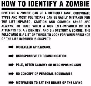 How to Identify a Zombie