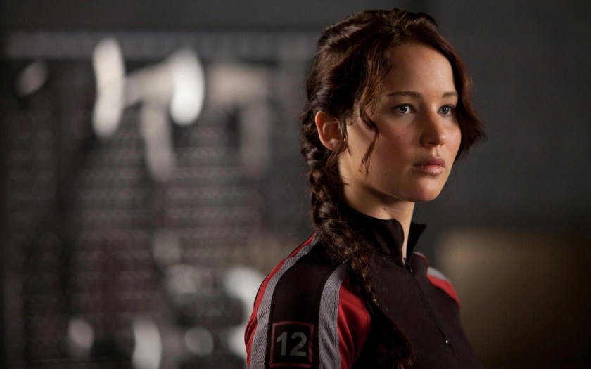 Jennifer Lawrence as Katniss Everdeen in The Hunger Games