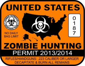 Zombie Hunting Permit 2013-2014