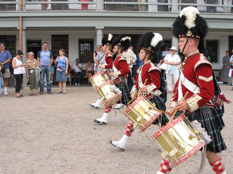 Soldiers march in Citadel Hill, Nova Scotia