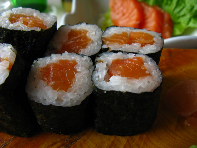 Salmon Maki, my favorite of all.