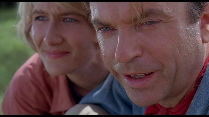 Laura Dern and Sam Neill in Jurassic Park
